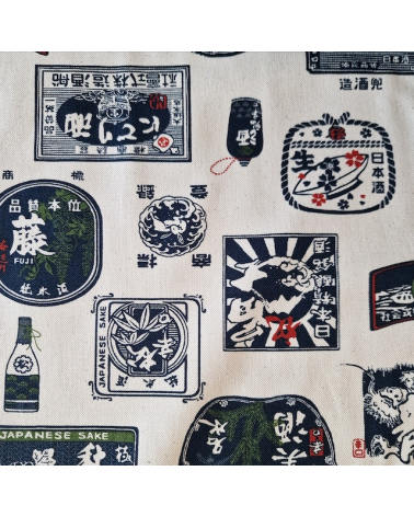 Japanese canvas fabric 'Sake' in natural white. 100% cotton.
