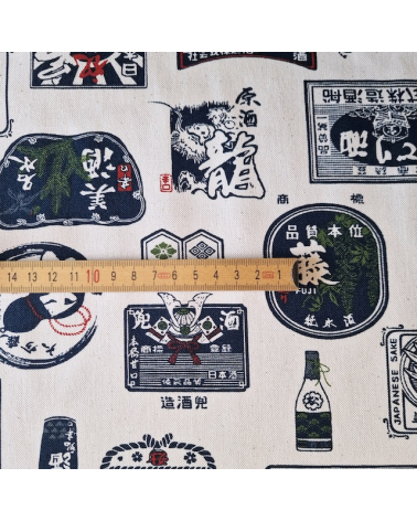 Tela de loneta japonesa "Sake" en blanco natural. 100% Algodón.
