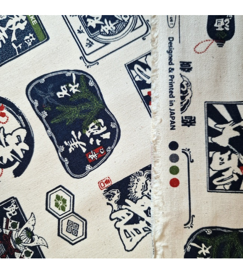 Japanese canvas fabric 'Sake' in natural white. 100% cotton.