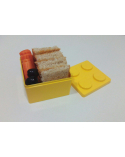 Bento box tipo Lego pequeña amarilla