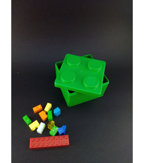 Bento box tipo Lego pequeña verde