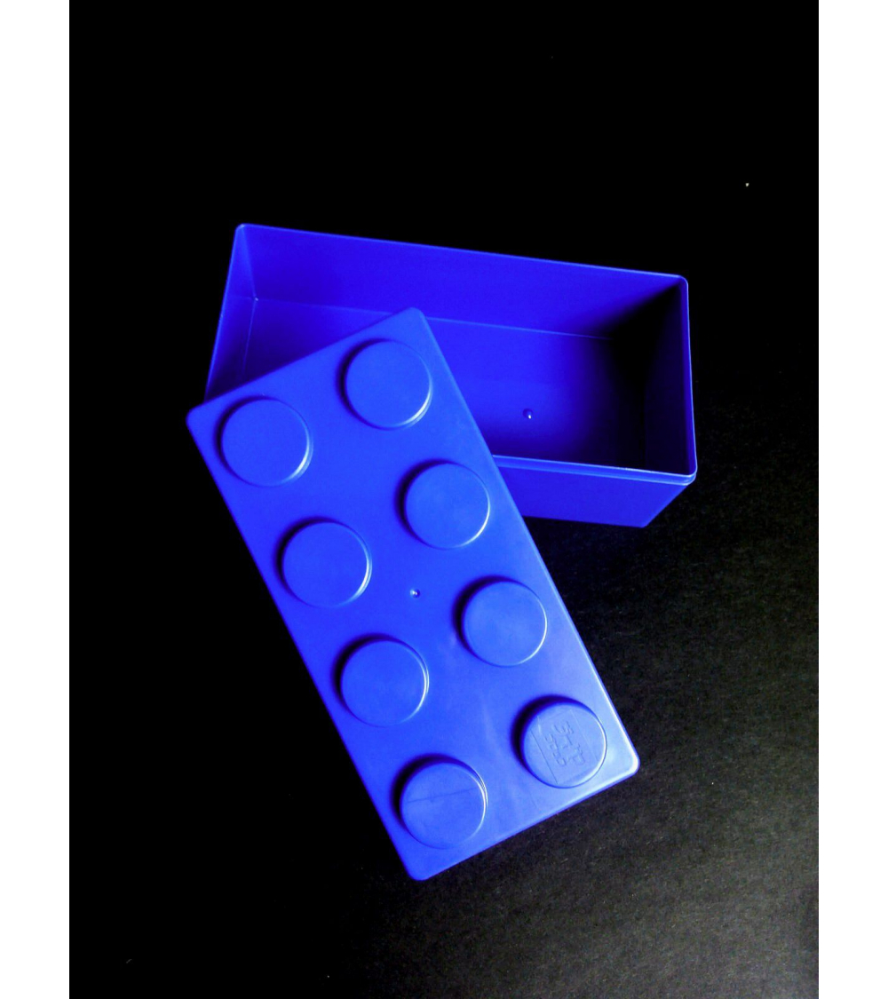 Bento box tipo Lego grande azul