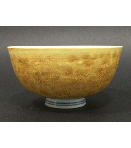 Cuenco de porcelana para sopa con exterior en tierra mate