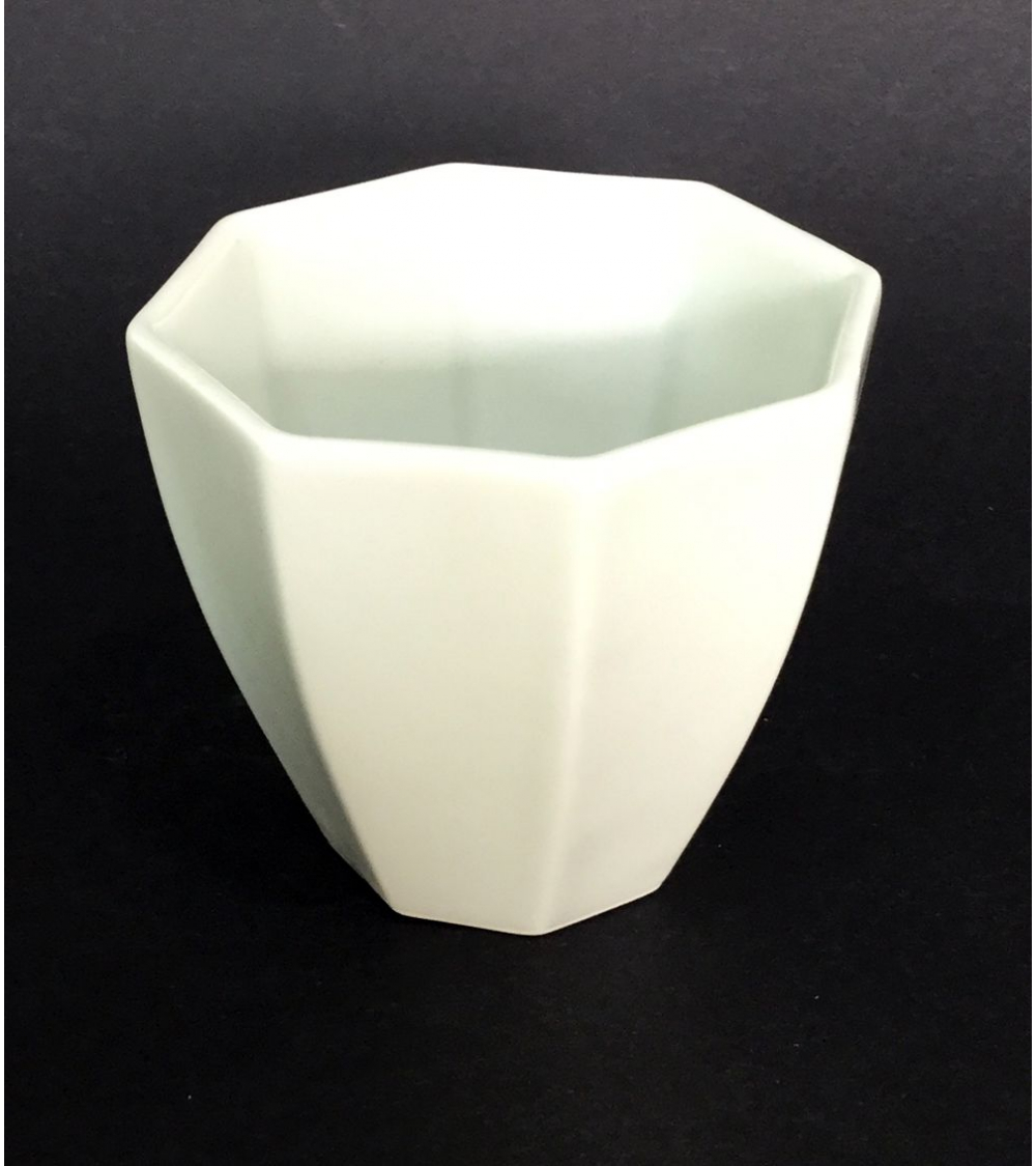 Vaso de porcelana octogonal