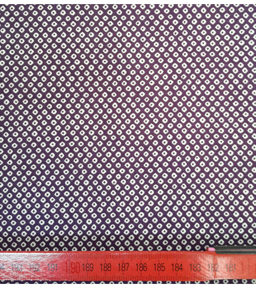 Japanese cotton fabric. Aubergine color shibori.