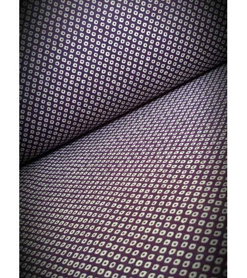 Japanese cotton fabric. Aubergine color shibori.