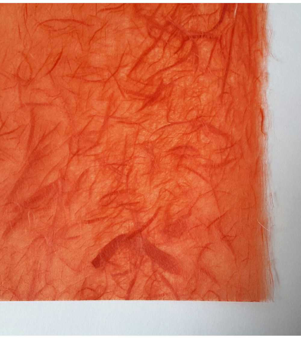 Reddish orange Unryu paper black