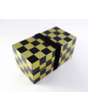 Bento box checkerboard in golden and black