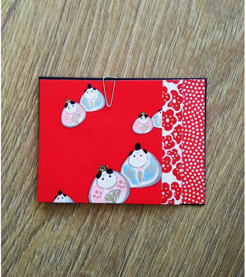 Origami paper kit in red. 2+2+2 pieces 7,5x7,5cm.