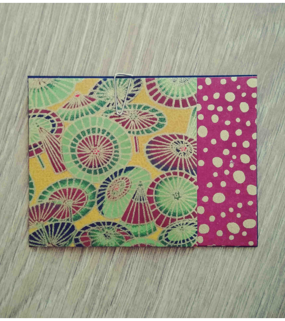 Kit papel origami 3+3 hojas. Sombrillas. 7,5x7,5cm.