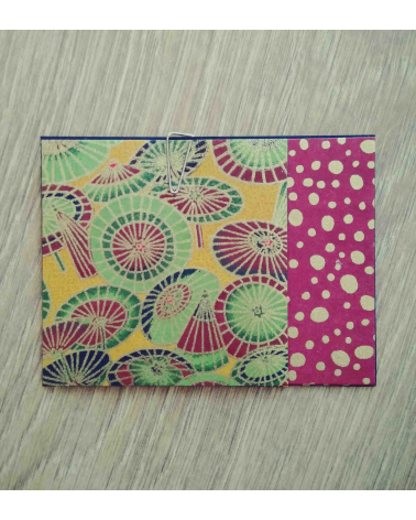 Kit papel origami 3+3 hojas. Sombrillas. 7,5x7,5cm.