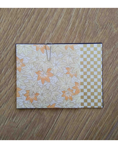 Kit papel origami 3+3 hojas. Hojas de arce. 7,5x7,5cm.