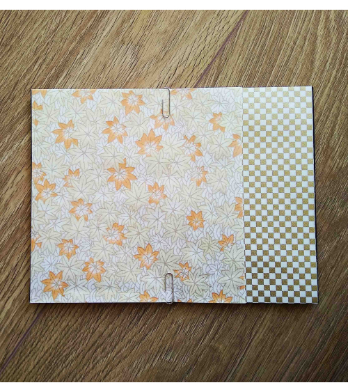 Origami paper kit. Maple leaves. 2+2 pieces 15x15cm.