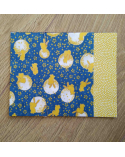 Origami paper kit. Little rabbits and moons. 2+2 pieces 13x13cm.