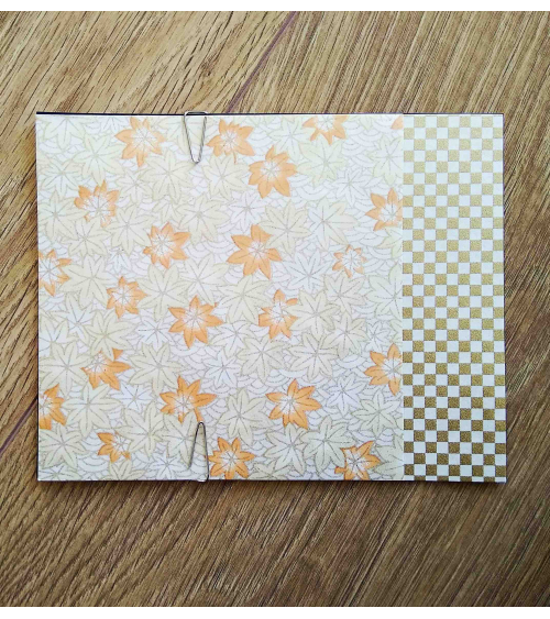 Kit papel origami 2+2 hojas. Hojas de arce. 13x13cm.