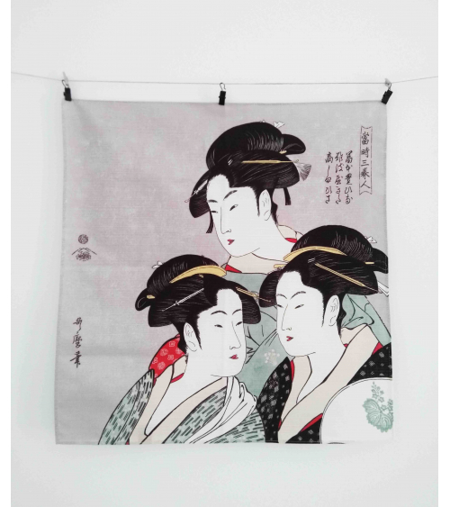 Furoshiki. Three Beauties (48cm x 48cm)