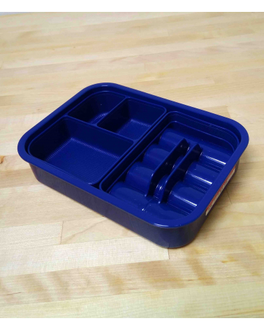 Bento box (Lunch box) ume y conejitos azul con bolsa
