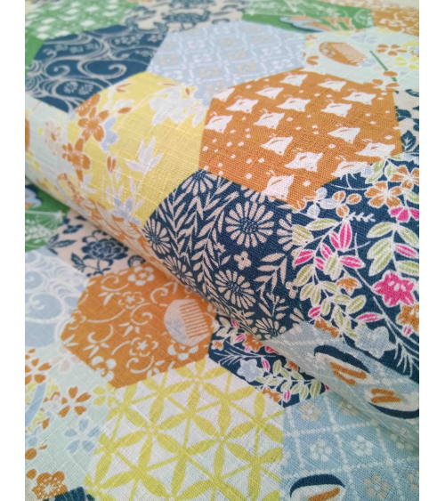 Japanese dobby fabric 'Hexagon' vintage.