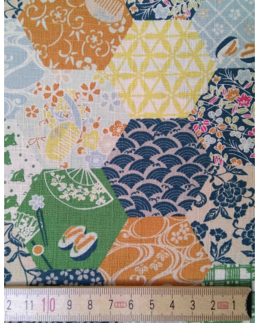 Japanese dobby fabric 'Hexagon' vintage.