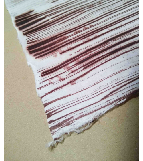 Washi paper with fibers.Yamato paper
