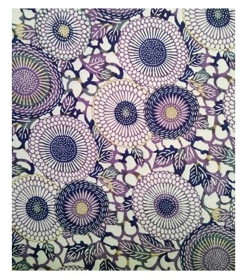 Papel washi chiyogami arabesco en tonos violáceos