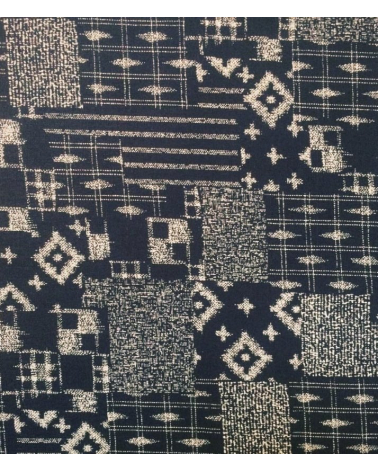 Japanese cotton fabric. Boro over indigo blue