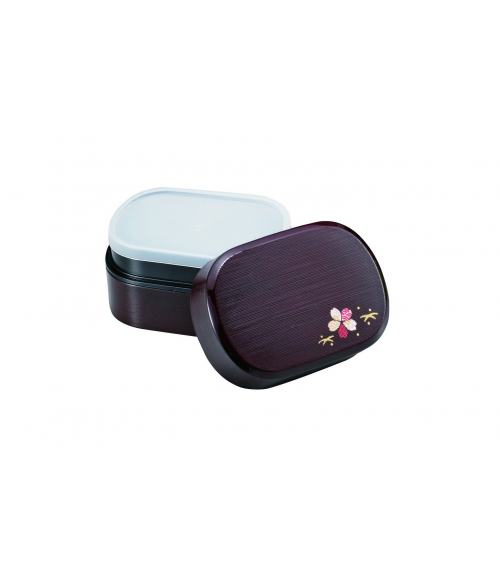 Bento box (Lunch box) madera con flor cerezo (kino hako sakura)