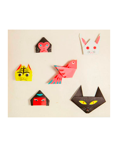 COCHAE KAWAII origami finger puppet gauze handkerchief CAT Imported from Japan 