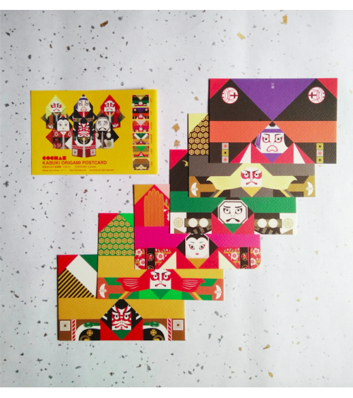 Kit origami-postcards "Kabuki" COCHAE.