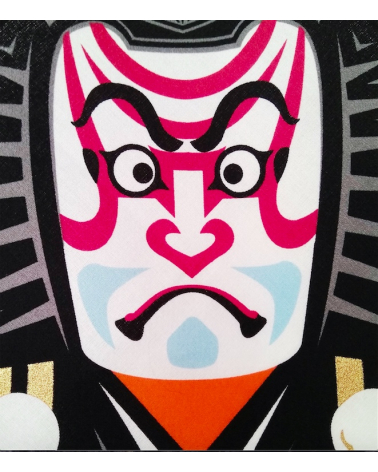 Furoshiki. Kabuki  (48 cm x 48 cm)