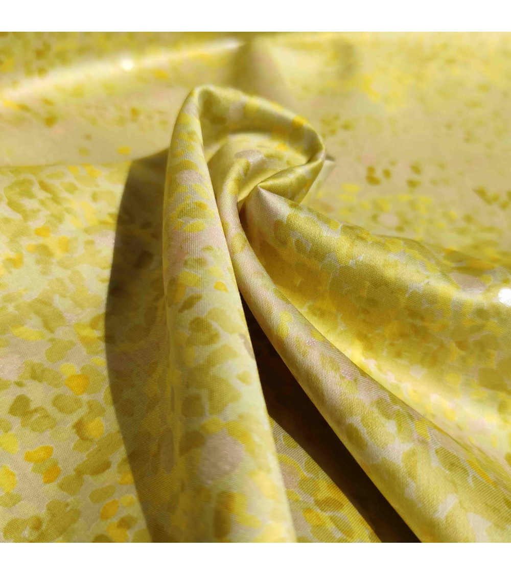 Bird's eye yellow. Cotton sateen fabric by NANI IRO