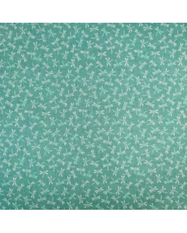 Japanese 'Tonbo' cotton fabric over mint green.