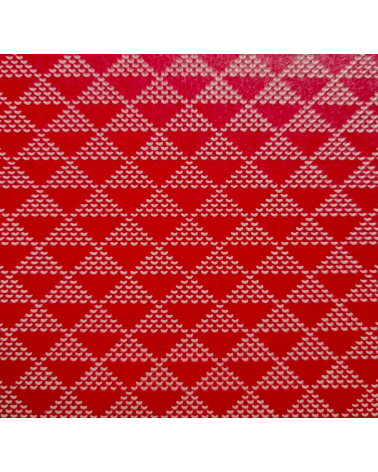 Lacquered chiyogami paper 'Uroko' red and white