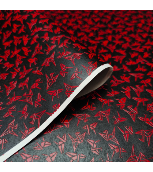 Lacquered chiyogami paper 'origami cranes'