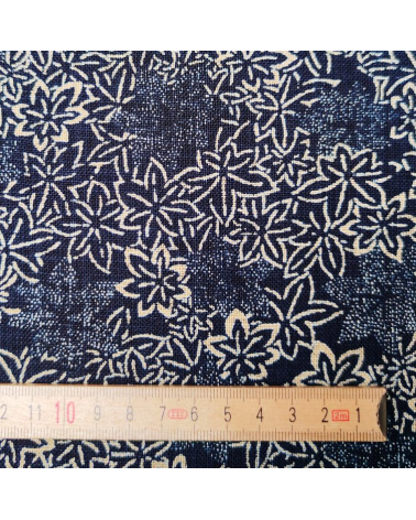 Japanese fabric Rustic Indigo. 'Momiji'