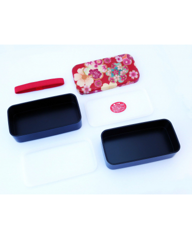 Bento box (Lunch box) yuzen roja