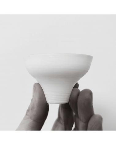 Set of 5 "eggshell" porcelain sake glasses