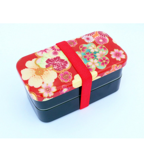 Bento box (Lunch box) yuzen roja