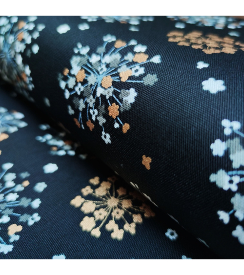 Light Oxford fabric "Golden Bouquets".