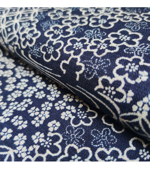 Japanese fabric Rustic Indigo. 'Boro'