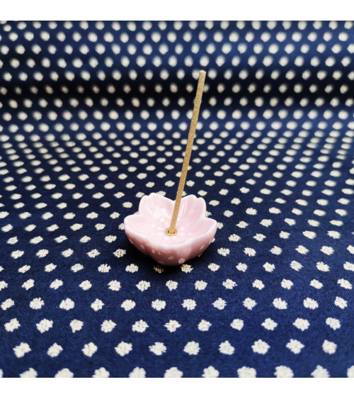 Ceramic incense holder in the shape of sakura, cherry blossom