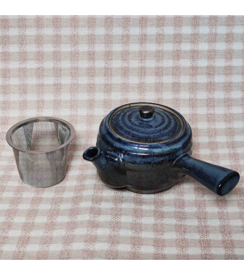 Blue And Grey Japanese Ceramic Teapot