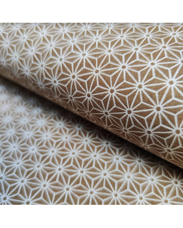 Japanese fabric. Asanoha in ochre.
