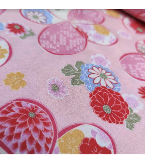 Japanese amundsen cotton fabric "Ume" in pink