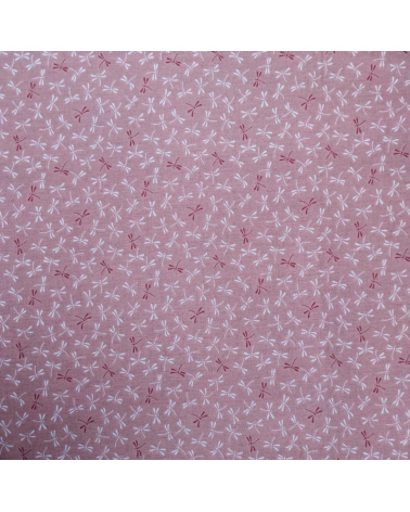 Tela japonesa de algodón "Tonbo" en rosa salmón