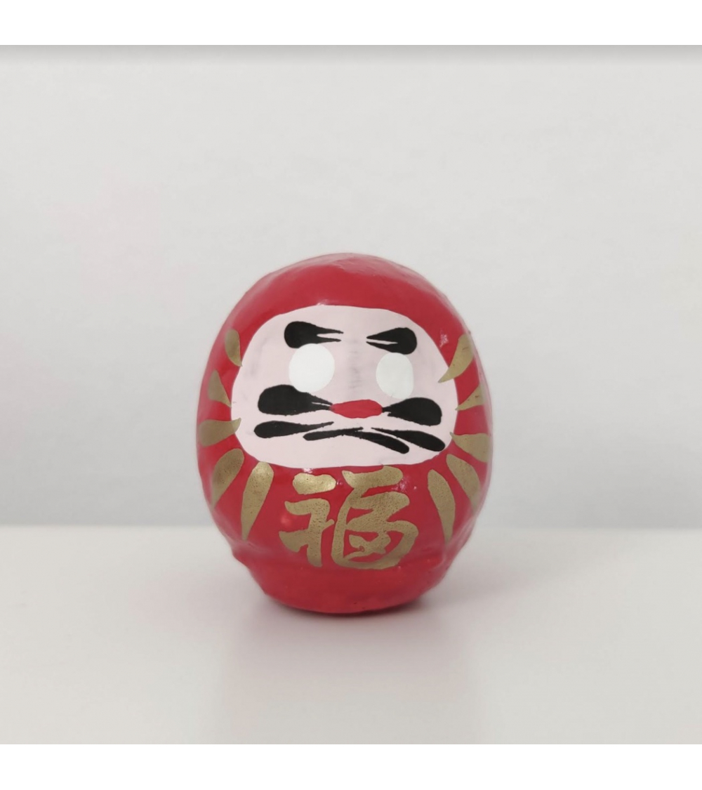 Amuleto daruma 4,5 cm en rojo.