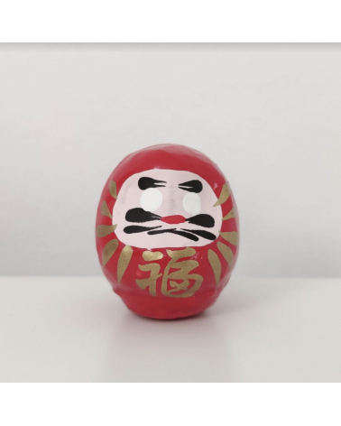 Amuleto daruma 4,5 cm en rojo.