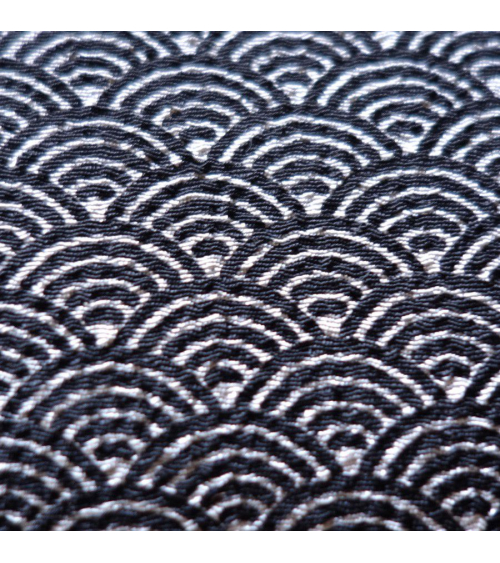 Tela crepé japonés de seigaha en gris