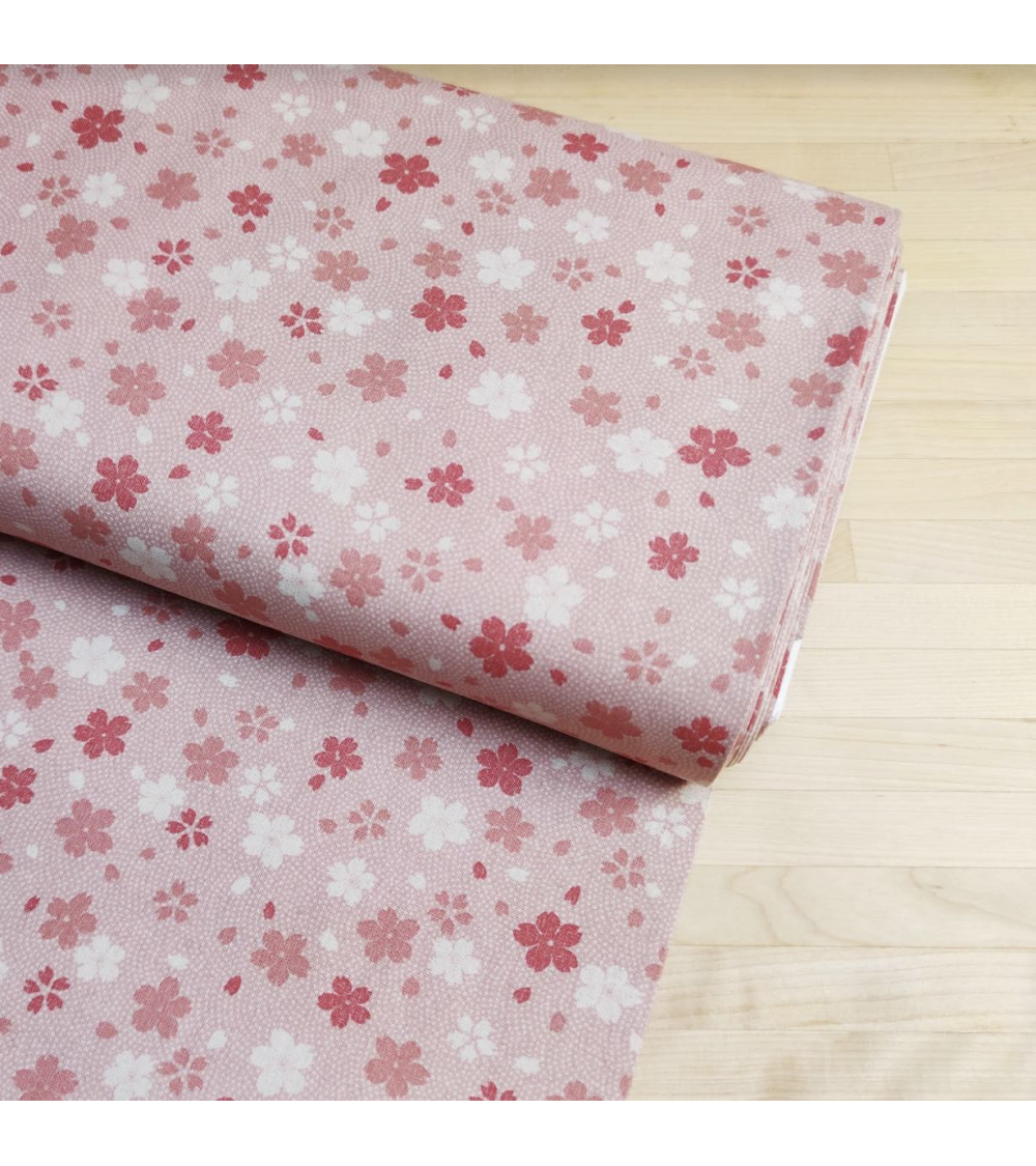 Japanese fabric. Sakura and Samekomon pink.