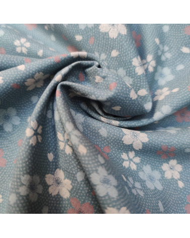 Japanese fabric. Sakura and Samekomon blue.